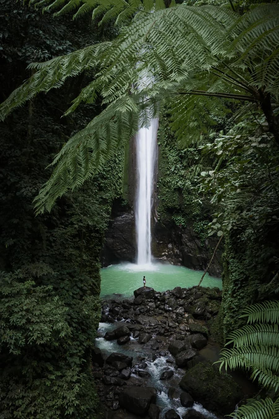 Aerial view of Casaroro Waterfall